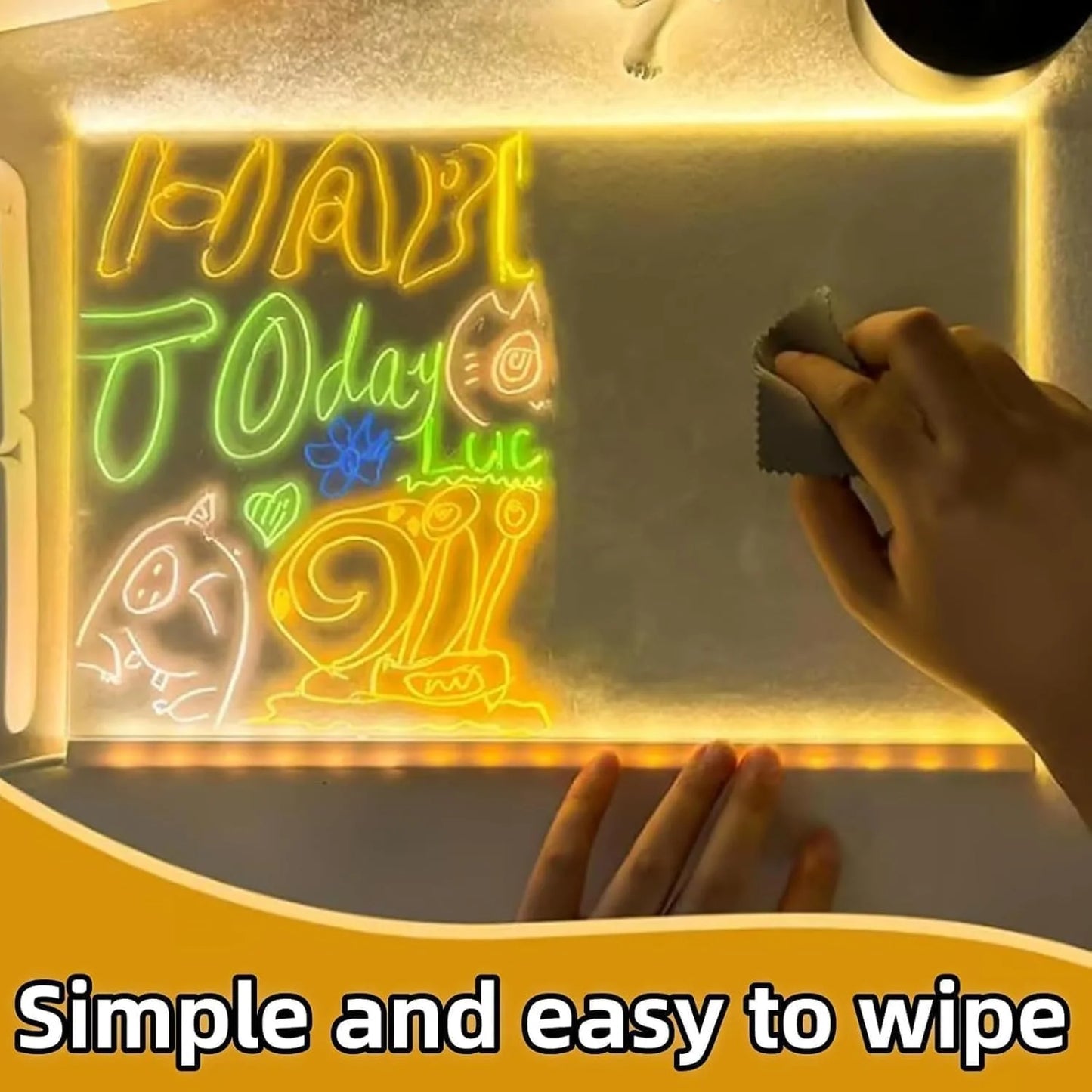 Glowboard - LED Light-Up Writing & Drawing Board, Glowboard LED Drawing Board